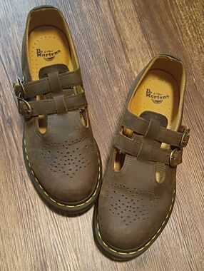 Original Dr Martens Mary Jane Leather Trendy Festival Streetwear Casual Shoes 8